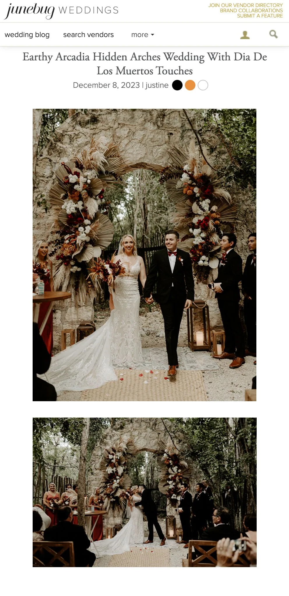 Arcadia Events Tulum featured in Junebug Weddings