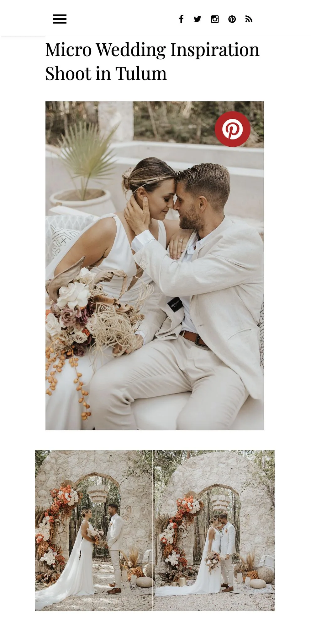 Arcadia Events Tulum featured in Rustic Wedding Chic