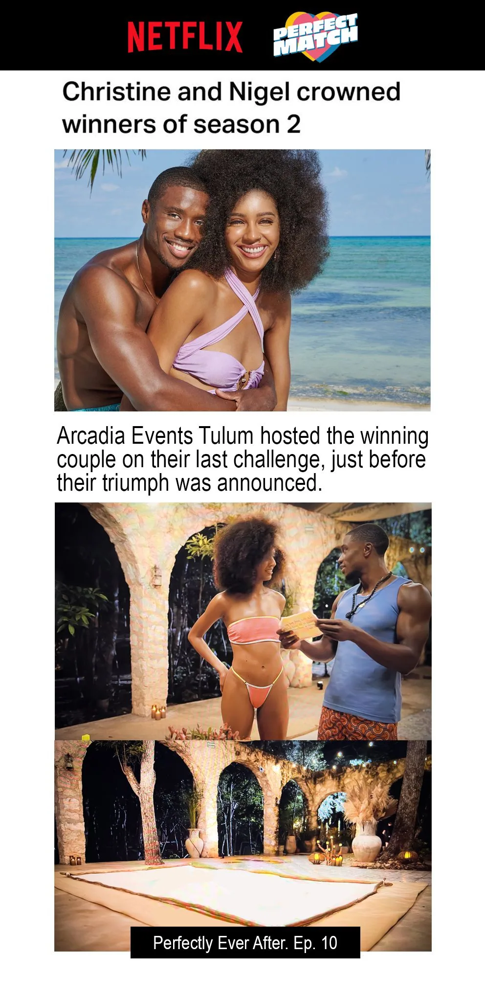 The Perfect Match season two in Tulum