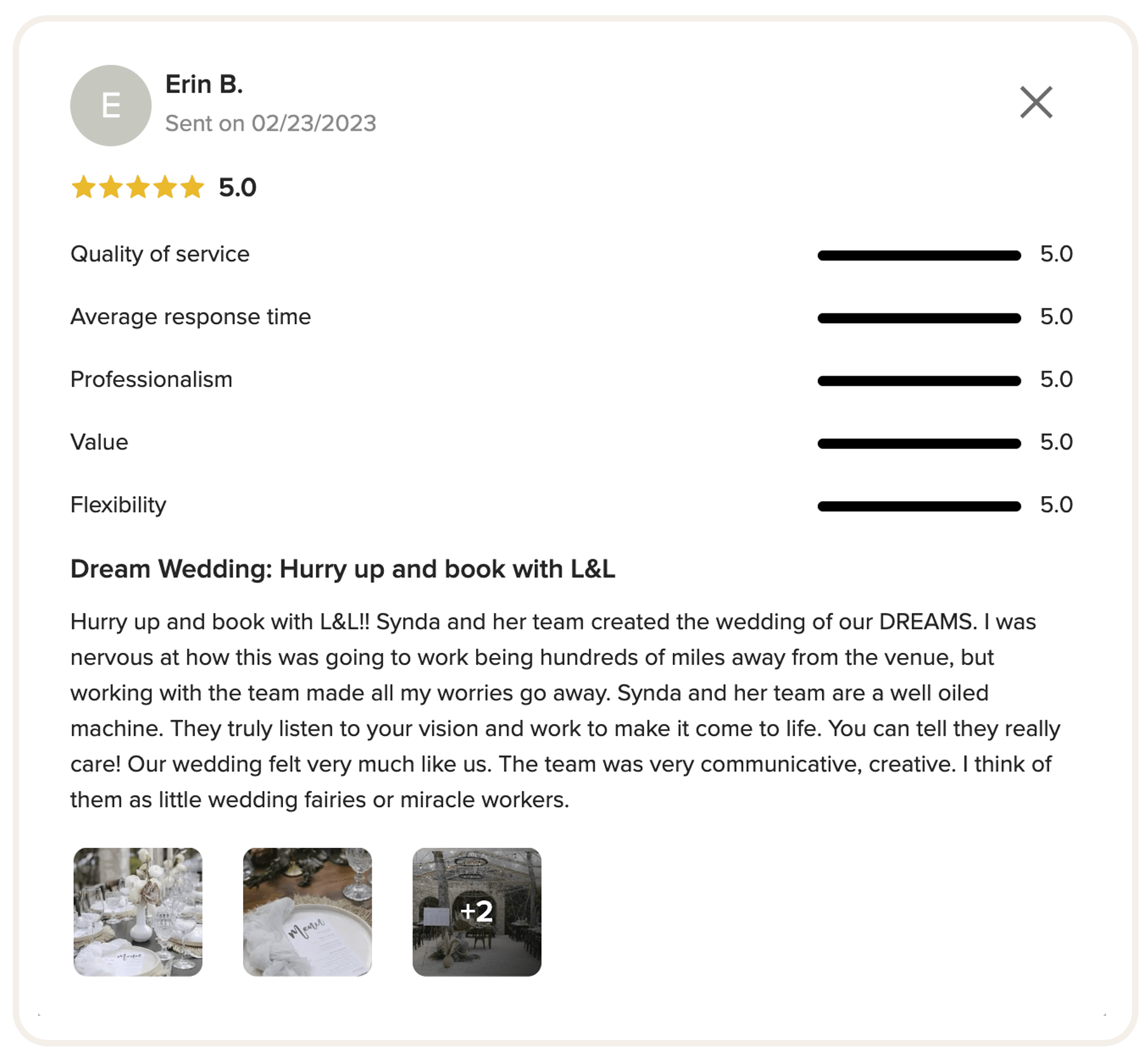 WeddingWire review 2